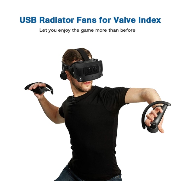 VR-kuulokemikrofonin kaksoistuulettimet, sopii Valve Index VR -kuulokemikrofonin jäähdytykseen