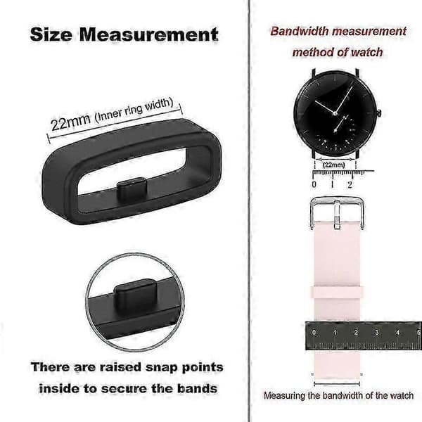 Ögla för 22 mm klockarmband 10-pack Svart