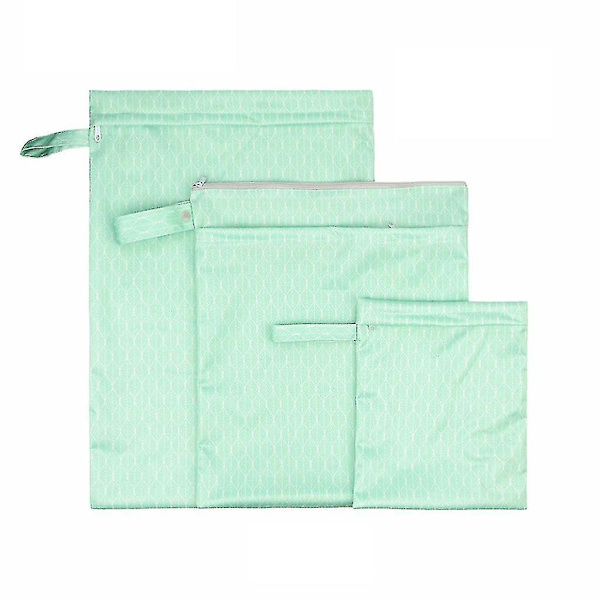 3 stk/sett Våt Tørr Bag Baby Bleie Organizer Bag Gjenbrukbar Vaskbar Tøybleie Bag( Størrelse : 4 )