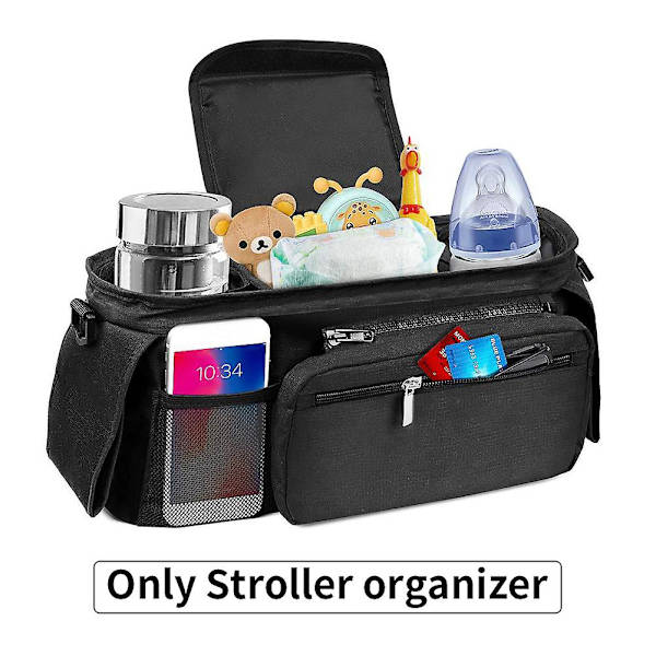 Bleieoppbevaring med isolert koppholder Baby Barnevogn Organizer