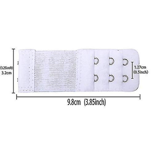 Xelparuc 8 stk. Bløde BH-Forlængere til Kvinder, 2-Hages BH Elastisk Forlænger, 3.9\"x1.3\" (Sort, Hvid, Beige, Lys Beige)