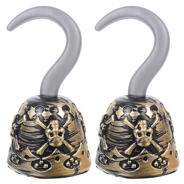 2 st Bulk Toy Hand Plastkrok Piratdräkt Tillbehör Pirat Krokar Halloween Hook Toys