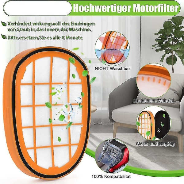 4-pack filter till Philips Speedpro Max Aqua Handheld Fc6812 Fc6813