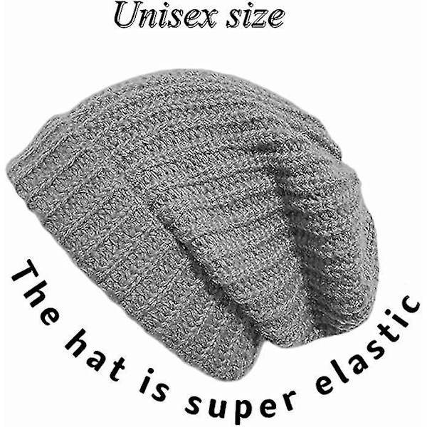 Strikhue til kvinder, afslappet beanie, gadetøj, chunky strik