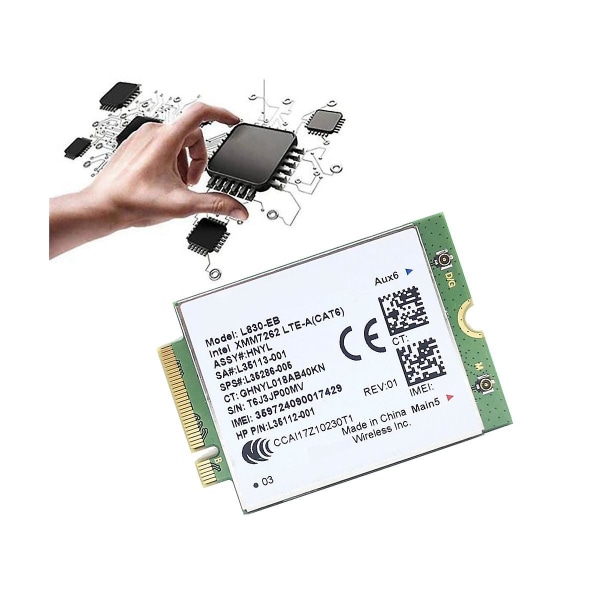 L830- Wifi-kortti + 2x antenni 4g Lte L830 L35286-005 Lte-moduuli Cat6 300mbps 640 650 G5 840 846 850