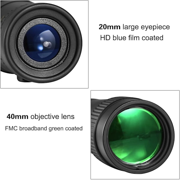 10-30x40 Zoom Monokulär Med Bak4 Prisma Bifokal Hög Effekt Kompakt Vattentät Kikare, Lämplig