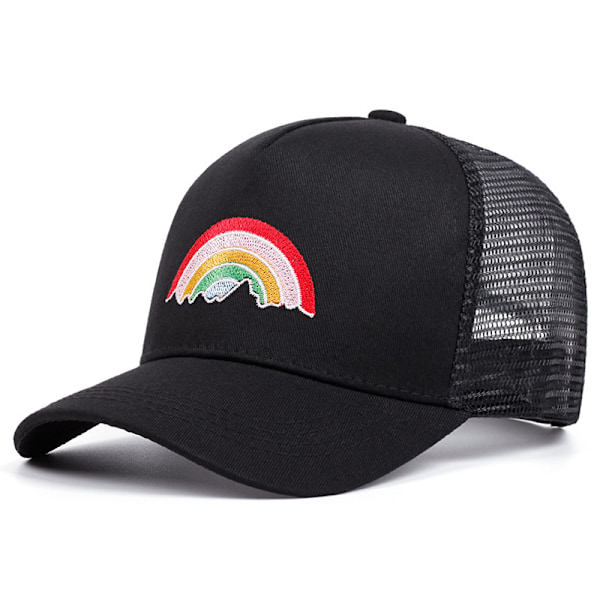 Regnbue baseball kasket casual hip hop hat solbeskyttelse mode