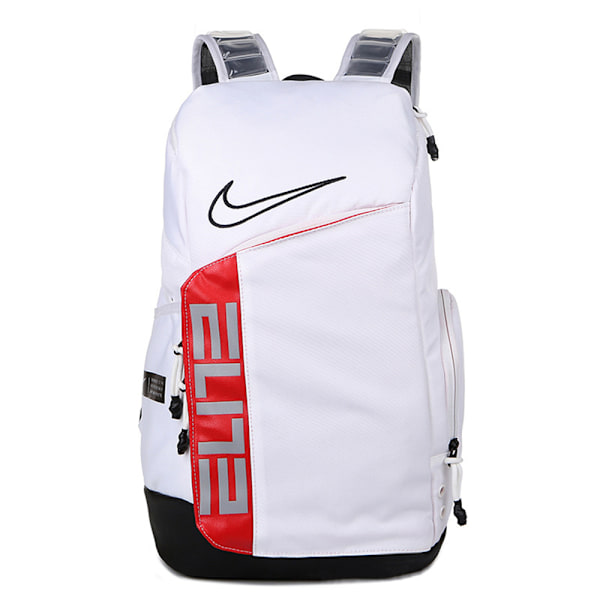 Nike Elite Pro Basketball Ryggsekk Skoleveske Unisex Trening Sport Reiseveske Svart Sølv White