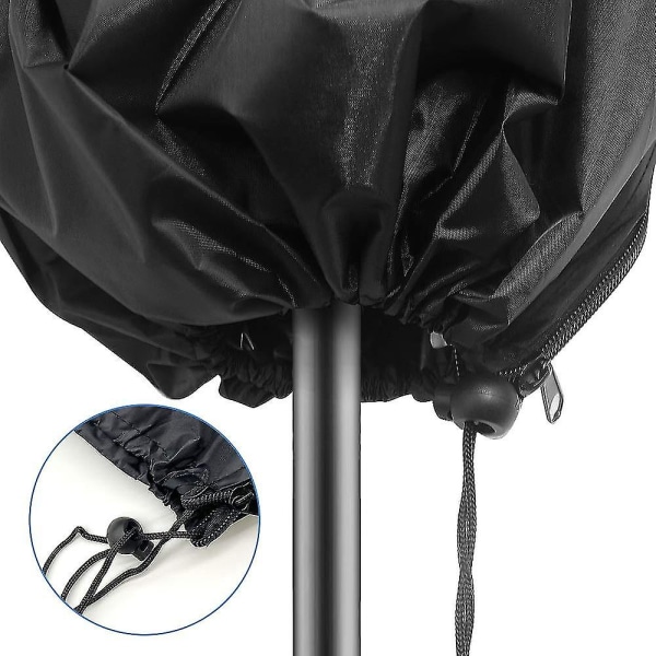 Parasoltrekk, Vanntett, Vindtett, Ekstra Sterkt Ripstop Oxford-stoff Ekstra Stor Konsollparasolltrekk Med Glidelås (265 X 40/70 / 50 Cm) - Svart