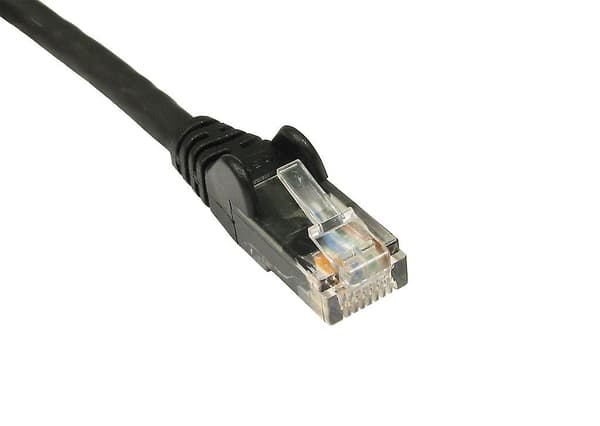30m sort netværkskabel - Cat5e (forbedret) / Rj45 / Ethernet/patch/lan/router/modem / 10/100
