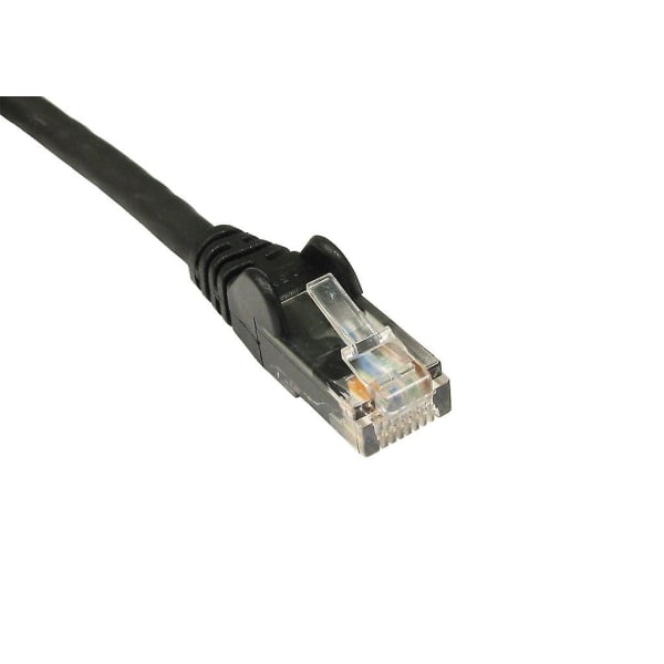 30m svart nettverkskabel - Cat5e (forbedret) / Rj45 / Ethernet/patch/lan/ruter/modem / 10/100