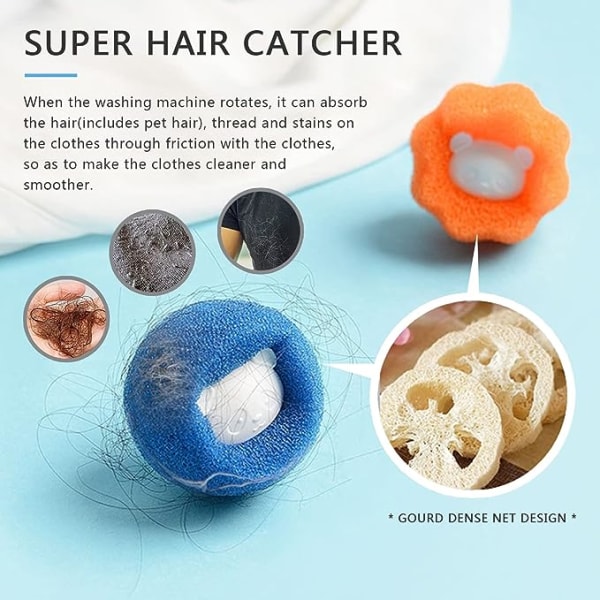 Pet Hair Remover for Laundry, Laundry Pet Hair Catcher, Washing Machine Hair Catcher, Washing Balls Dryer Balls for Clothing Dog Cat Pet Fur Remover 9