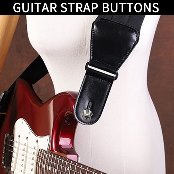 12 stk Gitar S-knapper Pins Gitar Metal S-knapper for akoisk gitar, elektrisk gitar