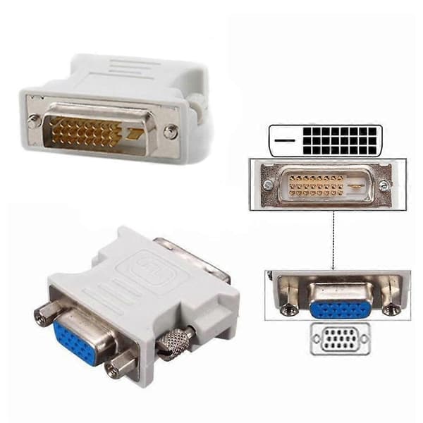 15-bens VGA hun til 24+1-bens DVI-D han adapterkonverter ... Bærbar computer