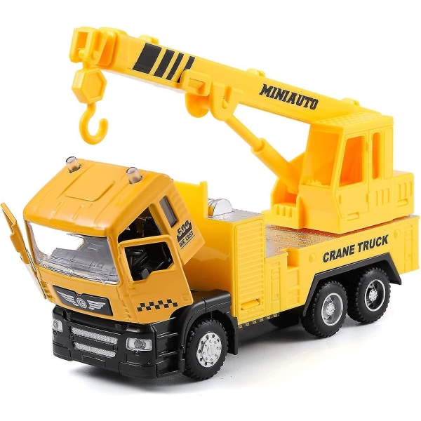 Leksakskran Metallbilar Bygglastbil med Ljus och Ljud Tillbakadragningsfordon Leksaksbilar för pojkar