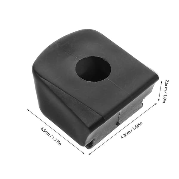 Kompakte rulleskøjtebremseklodser til frontbrug 3 sæt sort materiale Black 4.50X4.30X2.60CM