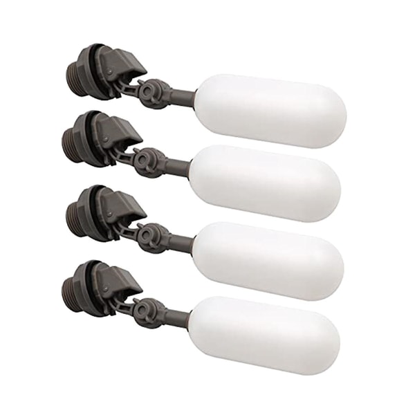 4 stk. 3/4 tommer vandflyderventil med justerbar arm plast vandfilter flyderkugleventil til vand