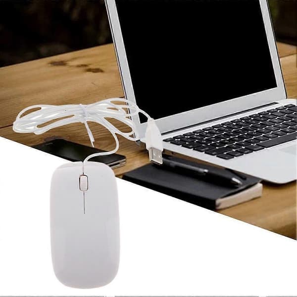 1 KABLET USB OPTISK MUS For PC BÆRBAR DATAMASKIN RULLE N black/One-size