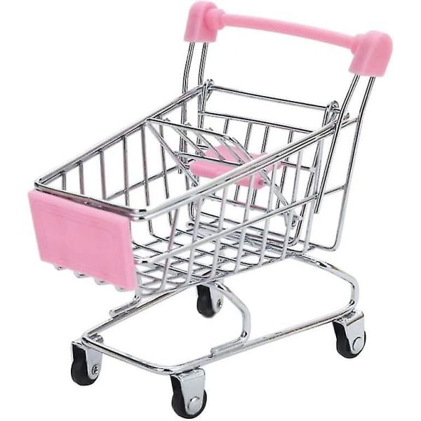 Mini Supermarket Trolley Leksak Kundvagn Praktisk kundvagn Läge Skrivbord Förvaring Leksaksställ Barnskrivbord