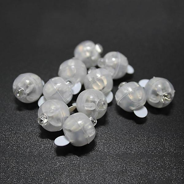100 stk Fargerike Mini LED Lys Ballonger Papir Lanterner Lys Individuelle Trådløse Blinkende Ball Lampe (bebetter)