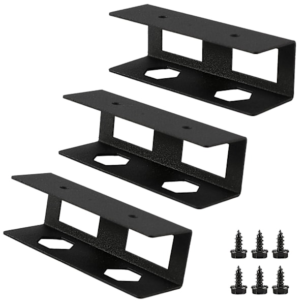 3-pack Under-Desk Laptopfäste med 6 Skruvar, Hållare för Tangentbord, Hållbart och Slitstarkt