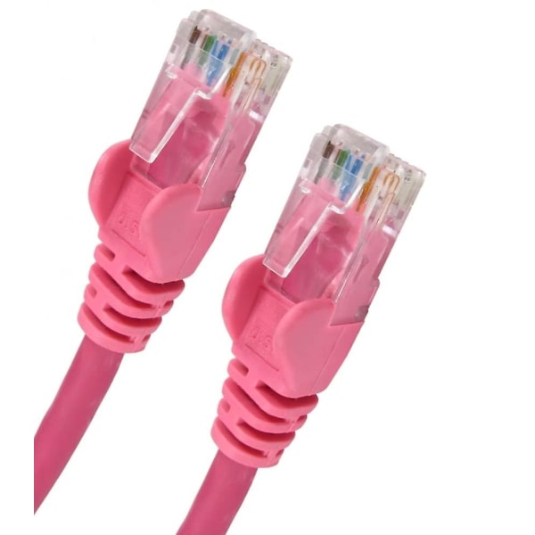 0,5m Rosa Cat6 Nettverkskabel (100% Kobbertråd) - Rj45 - Ethernet - Patch - Lan - 10/100/1000 - Gigabit