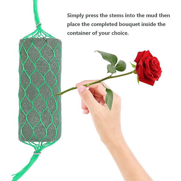 Blommig Våtfågelkrans - DIY Julkrans, Färska Blommor Svampblock Blomskum Nätblomhållare Vattenabsorberande