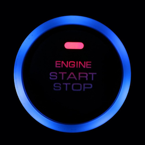 12v nøglefri universel bilmotor start stop knap en nøgle indgangstænding starterkontakt LED baggrundslys auto tilbehør