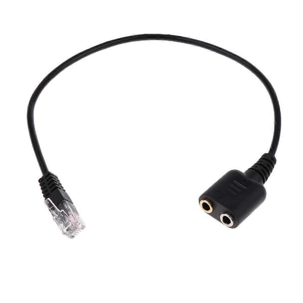Dobbelt 3,5 mm Jack-stik til RJ9 telefonstik adapterkabel headset-lyd