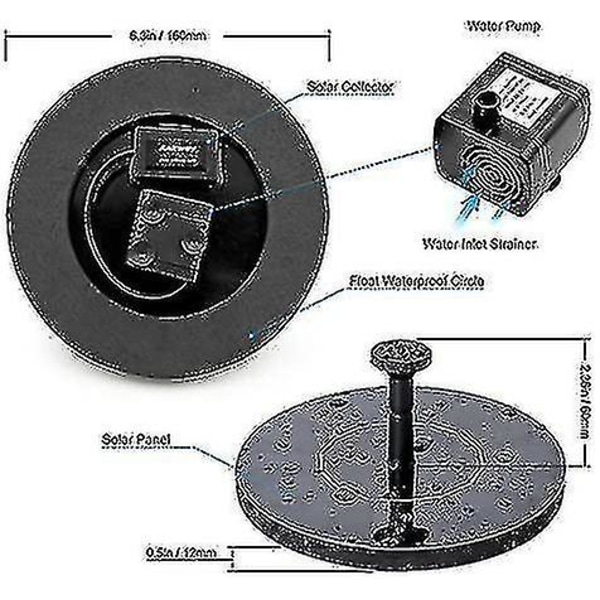 Solar Fountain Pump Solar Water Pump Solar Water Pump For Birdbaths