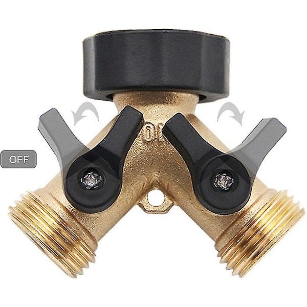 Have Splitter 2 Vejs Y-Forbindelse - Messing Have Slange Adapter