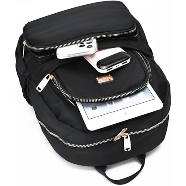 Kvinnor Flickor Ryggsäck Plånbok Dam Mode Ryggsäck Casual Axelväska Lätt Resväska Handväska Multi-Pocket Daglig Ryggsäck Lämplig för Shopping