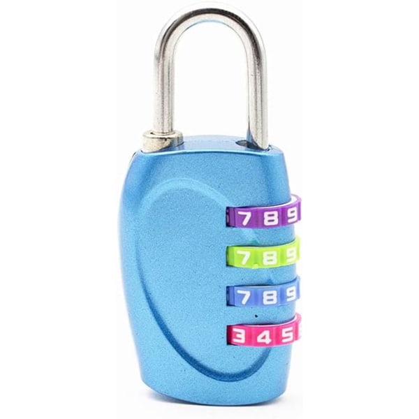 Mini kombinations hængelås med 4-cifret adgangskode Bagagelåse til rejseskolegymnastikværktøjskasse