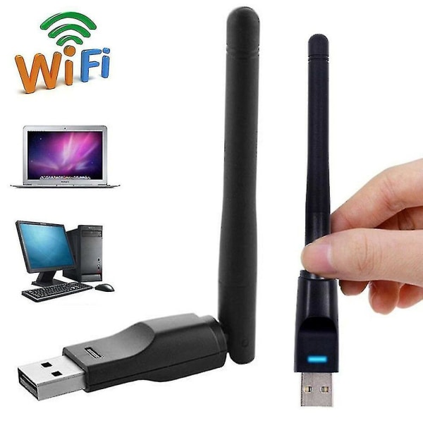 Hmwy-trådløs USB Wifi Dongle Adapter Antennemottakernettverk for bærbar PC