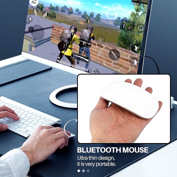 Bluetooth Langaton Magic Mouse Hiljainen Ladattava Tietokonehiiri Ohut Ergonomiset Pc-Hiiren Applelle