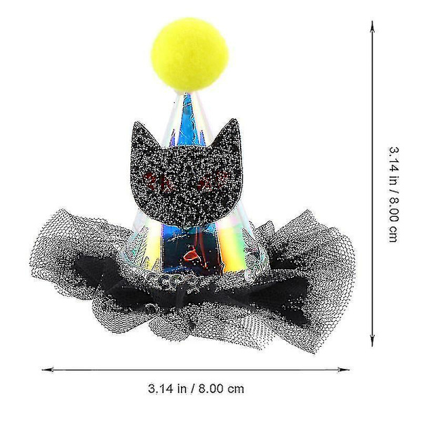 8x8cm Unisex hiusneulat, kynnet ja klipsit 2kpl Halloween-vilkkuvat hiusneulat Hat Barrette Cosplay Costum