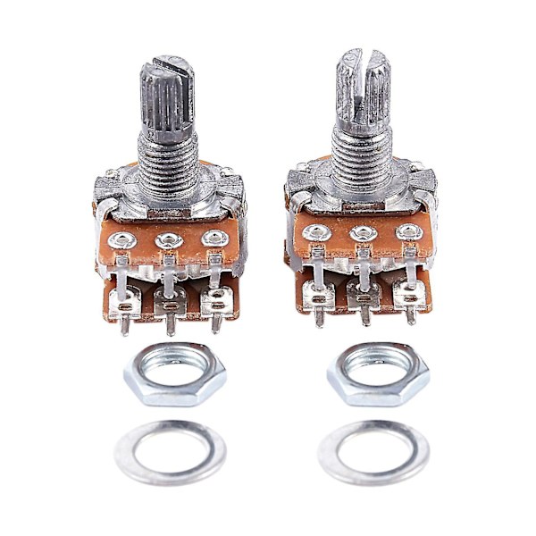 2 kpl B20k 20k ohmin 8 mm akselin PCB-asennuslineaarinen kaksoispotentiometri