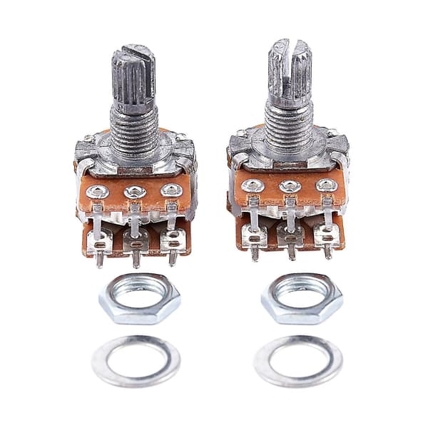 2 stk B20k 20k Ohm 8mm Aksel PCB-montert Lineær Dobbel Potensiometer