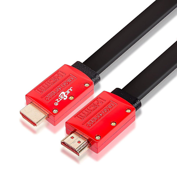 Platt HDMI-kabel [8 m ledning] Raka TV-kontakter Ultrahöghastighet 18 gbps V2.0 Stödjer 4k Hdr 60 fps, Uhd 2160p/1080p, Sky Q +hd,