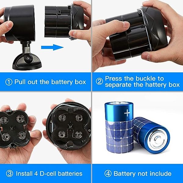 Batteridriven utomhus rörelsesensorljus 600 lumen trådlös LED säkerhetsspotlight ultra ljusstark vattentät väggbelysning för uppfarter, trädgård, Y