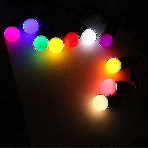 20-pakks fargede LED-pærer 2w E27 G45 lyspærer, LED-fargede golfballpærer, blandede farger rød grønn blå rosa gul 45mm x 68mm
