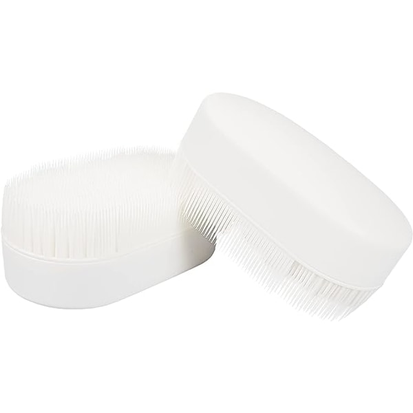 Mjuk Borst Tvättborste - för Fläckar, Kläder, Skor - Skonsam Skrubbborste med Bekvämt Grepp - 2-pack