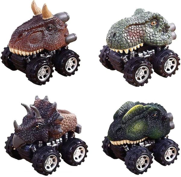 4 Pakkaus Vetoautoja Dinosaurus-Teemalla