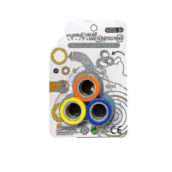 3 stk. magisk magnetisk ring klassiske tricks spil dekompression stress relief Ns2
