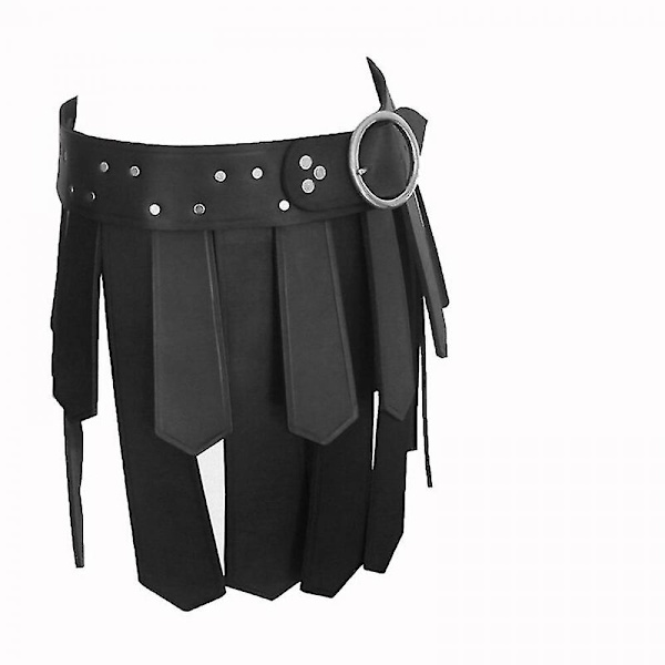 Muinainen roomalainen legioonan gladiaattorin taisteluvyön hame goottilainen steampunk PU-nahkainen panssari keskiaikainen kreikkalainen cosplay-asu miehille