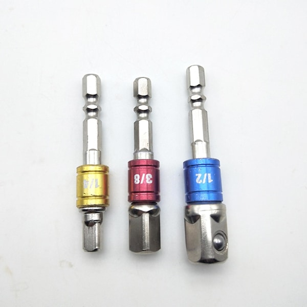 9 kpl/setti Drill Nut Universal Hex Shank Extension Bar Ammattimainen Hylsy Bittisovitin Iskuavaikutteiselle Ruuvimeisselille