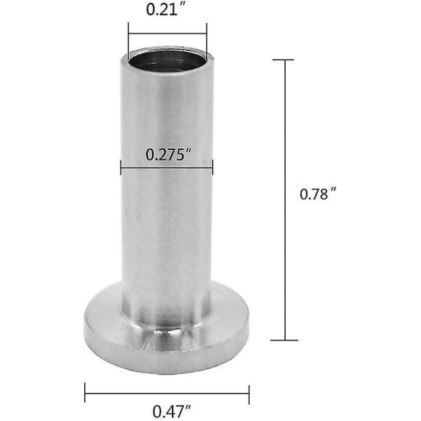 Skyddshylsor i rostfritt stål för kabelräcken i trästolpar, DIY-balustrader 20 st 1/8 tum