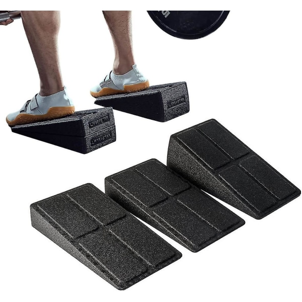 Squat Wedge Block Justerbar Non-slip Squat Ramp Dødløft Wedge Calv Stretcher Slant Board til squat og dødløft