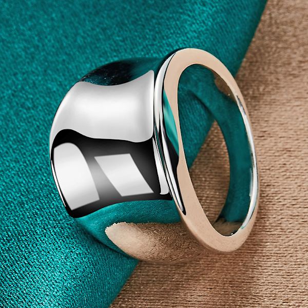 925 Sterling Sølv Stjerne Ring Glat Størrelse 6-10 Mode Smykker 8