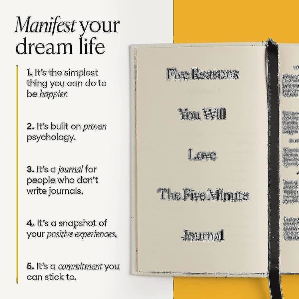 Intelligent Change: The Five Minute Journal - Daglig för Lycka, Mindfulness och Reflektion - Odaterad Livsplanerare A